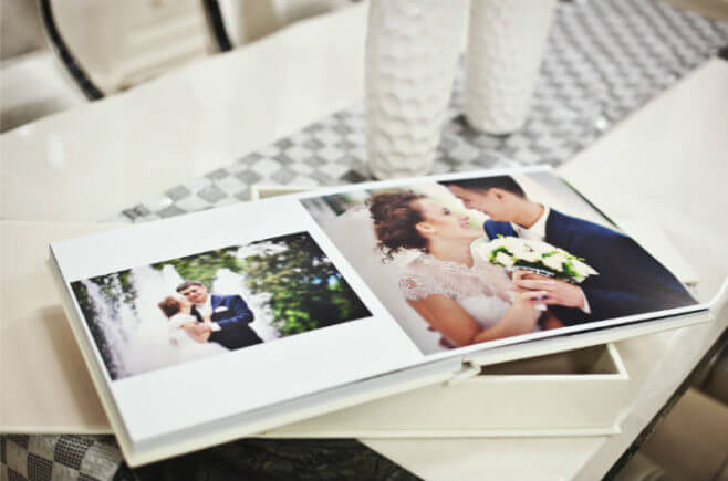 wedding photo book pictures preserved during save your photos month and shown on Nixplay frame