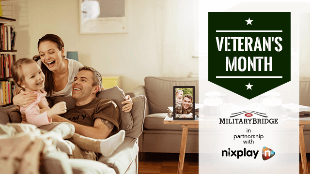 Nixplay Veterans Day military bridge campaign