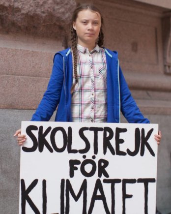 Greta Thunberg photo by Anders Hellberg via Wikimedia Commons