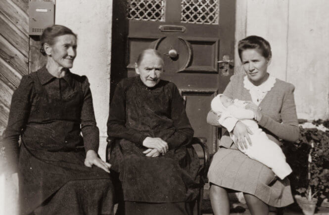 Mum as a baby with her mother, grandmother and great-grandmother
